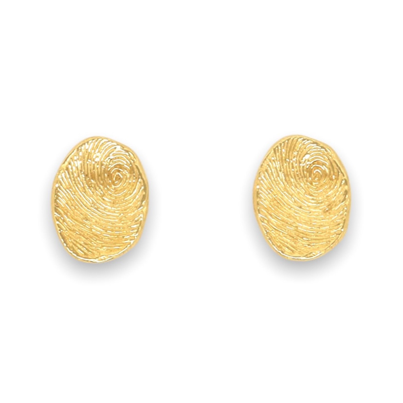 boucles d'oreilles tourbillon vermeil jaune fond blanc