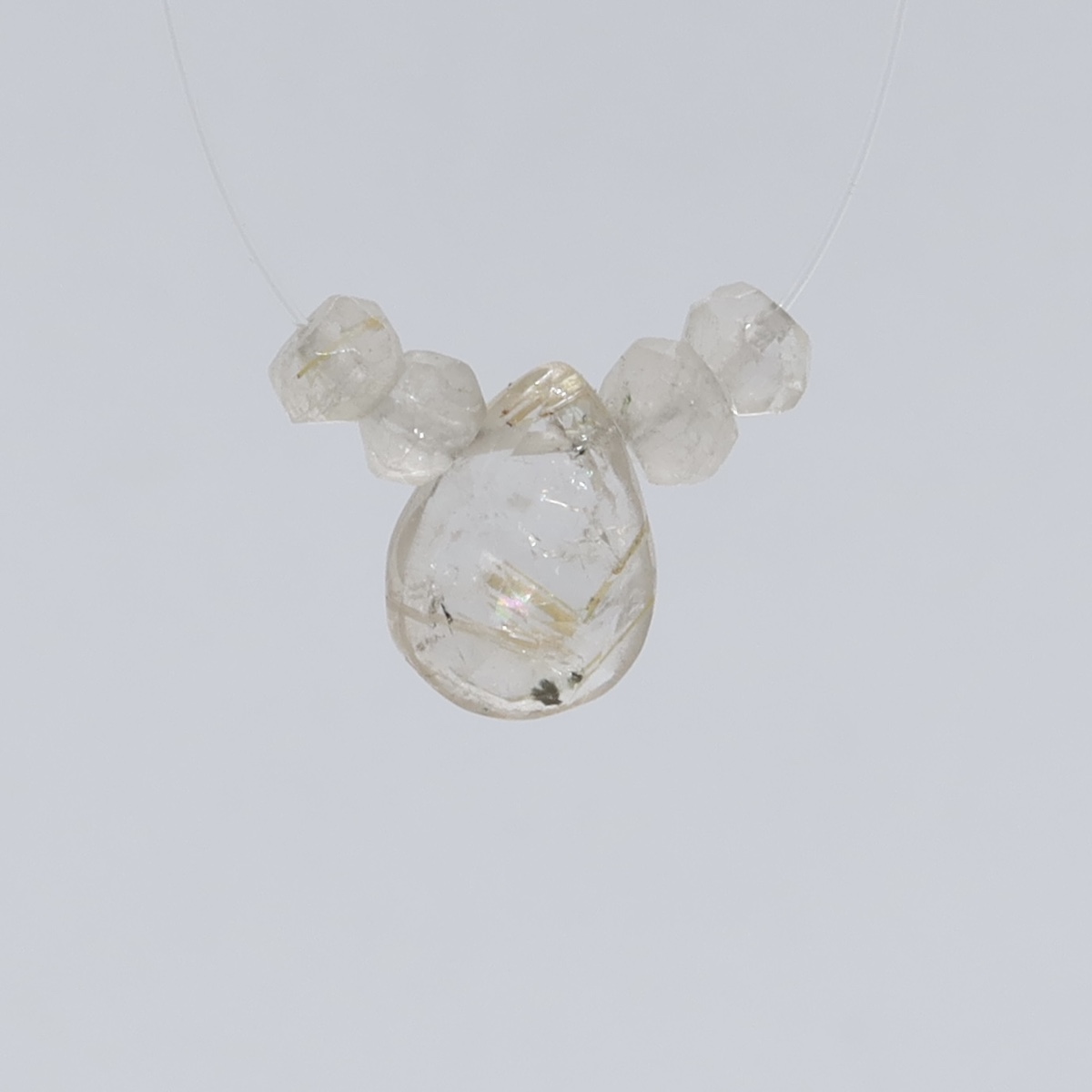 collier goutte quartz rutile 47