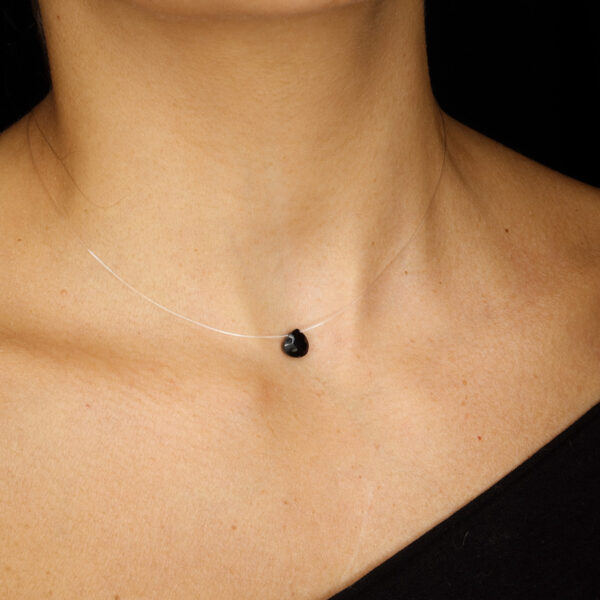 collier agate noire