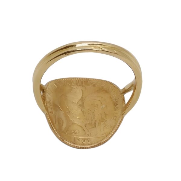 bague monnaie coq