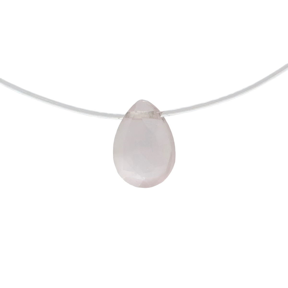 gemme fond blanc quartz rose