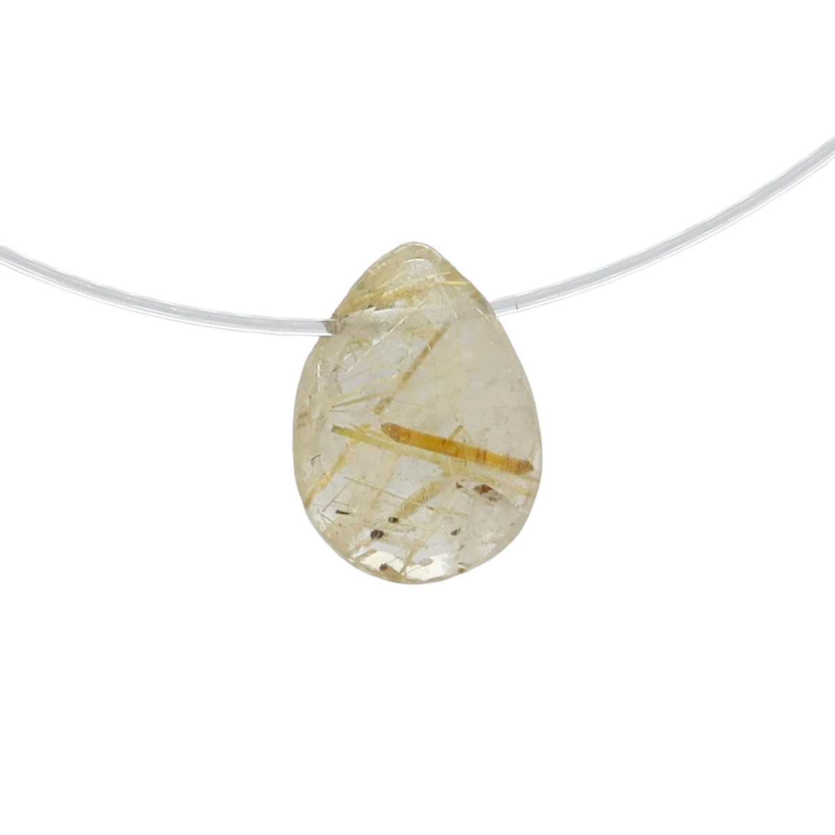 gemme fond blanc quartz rutile