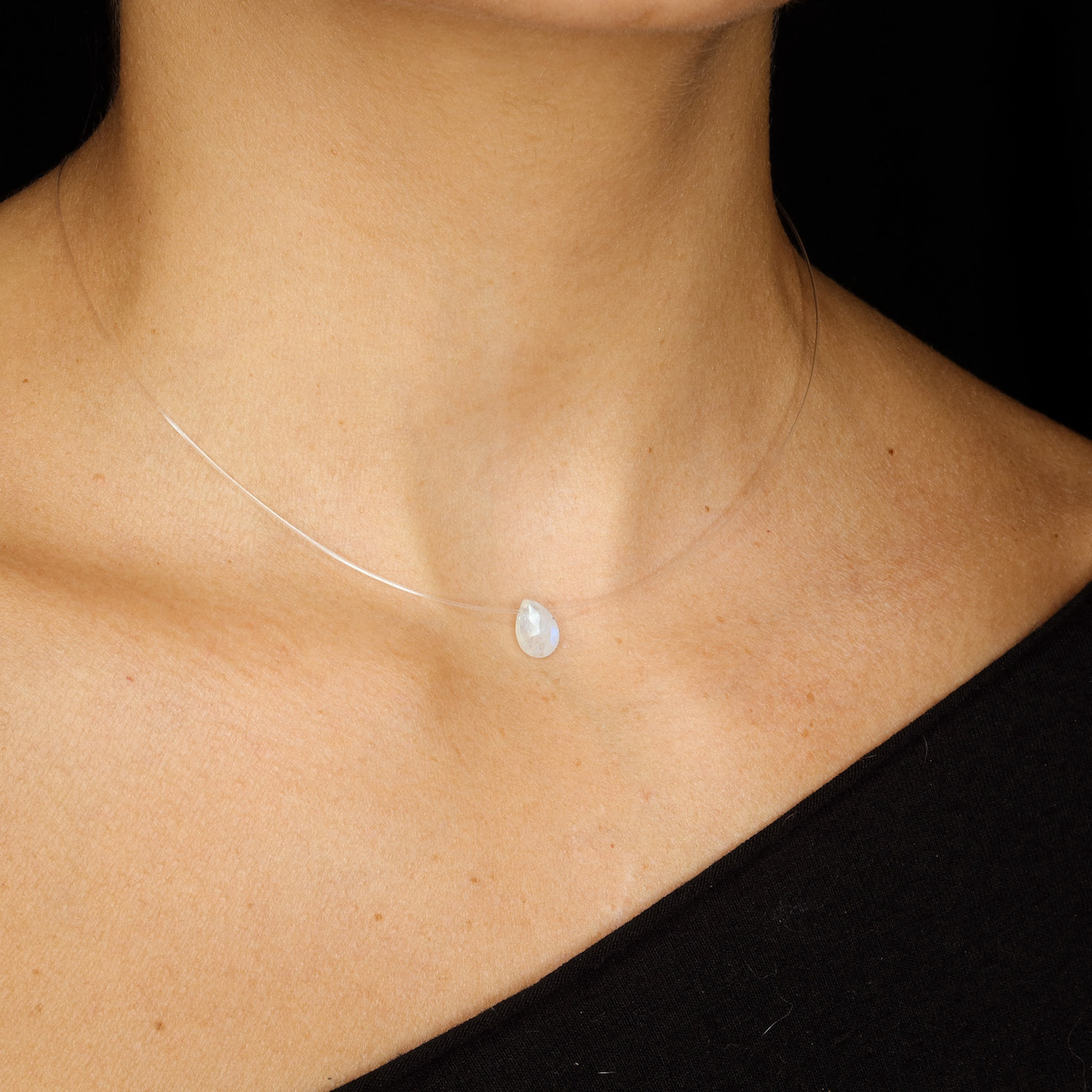 Collier or pierre cheap de lune