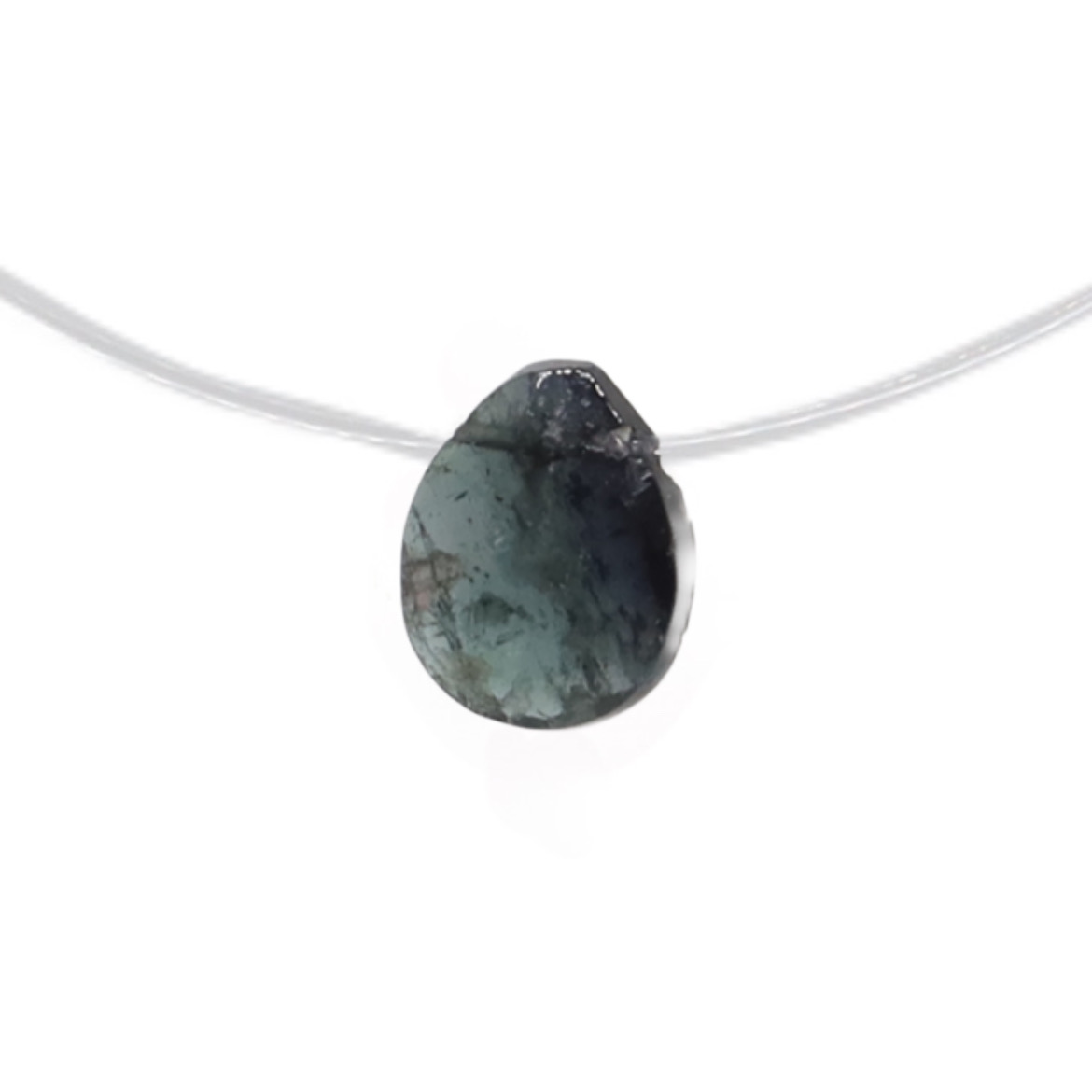 collier goutte tourmaline 23 argent jsp