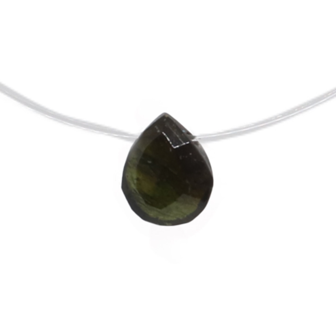 collier goutte tourmaline 32 argent jsp